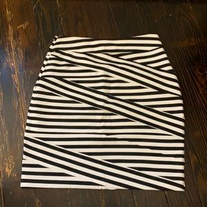 Express stripped skirt